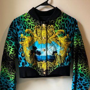 Women's Versace by H&M Bomber Jacket with Original Garment Bag | S: US 6 EUR 36.